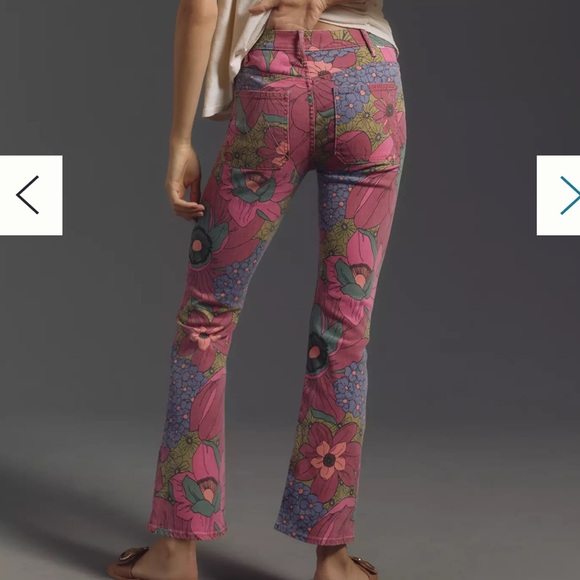 MOTHER The Patch Pocket Insider Flood Mid-Rise Crop Flare Jeans - 29, worn twice - Picture 2 of 9